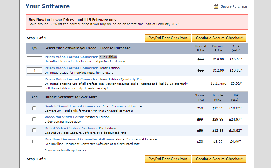 NCH Software pricing