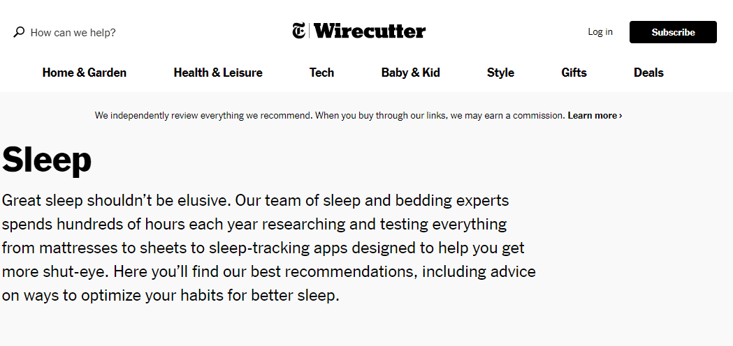 Wirecutter's Sleep Team